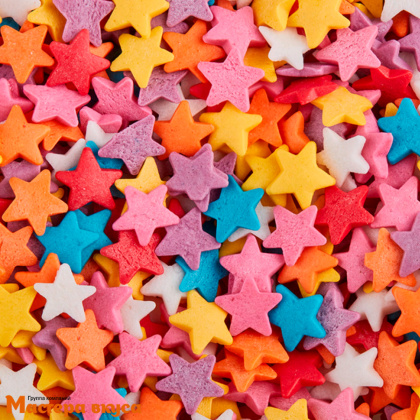 Посыпка ЗВЕЗДЫ разноцветные, 25 гр 
