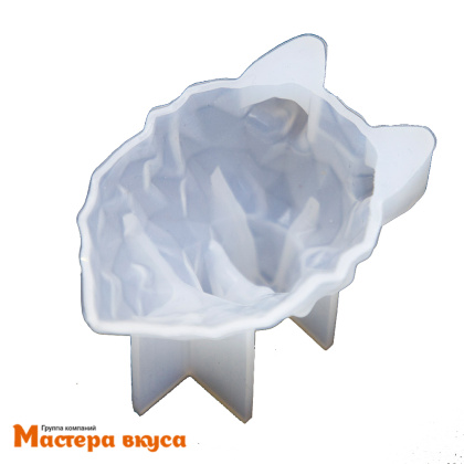 Молд силиконовый  2,5D ВОЛК ОРИГАМИ, изд h6см (шоколад~70гр) (тонкий силикон) 