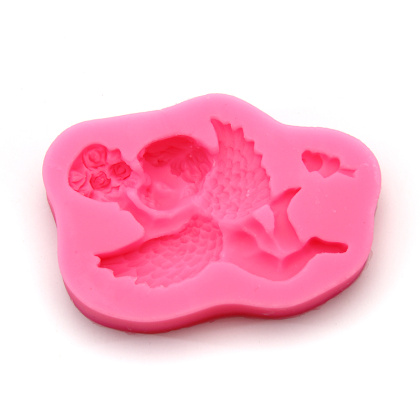 Молд силиконовый АНГЕЛ С БУКЕТОМ, 9,3*6*1,9 см