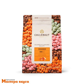 Шоколад Callebaut белый с цветной глазурью ORANGE-RT-U70 (Апельсин), 2,5 кг