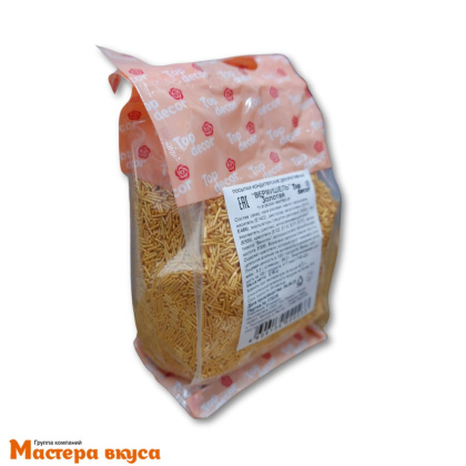 Посыпка Вермишель ЗОЛОТАЯ, упак 750 гр