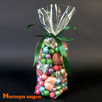 Пакет для сладостей  с квадратным дном 185*110 мм дно 70 мм, прозрачный, 1 шт