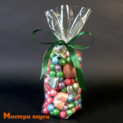 Пакет для сладостей  с квадратным дном 185*110 мм дно 70 мм, прозрачный, 1 шт