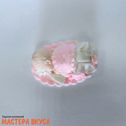 Сахарная фигурка МЛАДЕНЕЦ девочка, длина ~6см