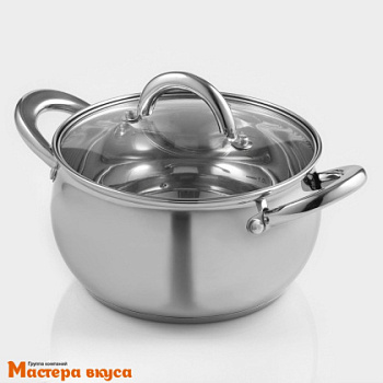 Кастрюля с крышкой из нержавеющей стали Гиперион 2,5 л, d-18 см