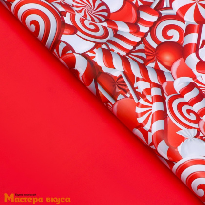 Бумага упаковочная  "Лабиринт" двухсторонняя (глянцевая), 50*70 см