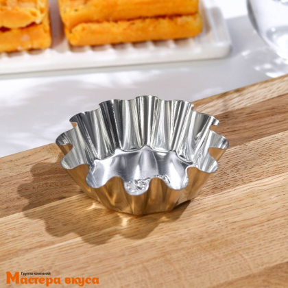 Форма для выпечки кекса d-7,5 см, h-2,5 см (жесть)