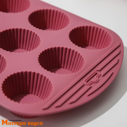 Форма силиконовая МАФФИН РЕБ КРУГ, (9 ячеек) ячейка d~6см h~4см