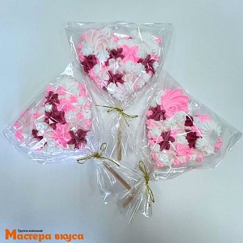 Меренга на палочке  "Сердце", h~9 см