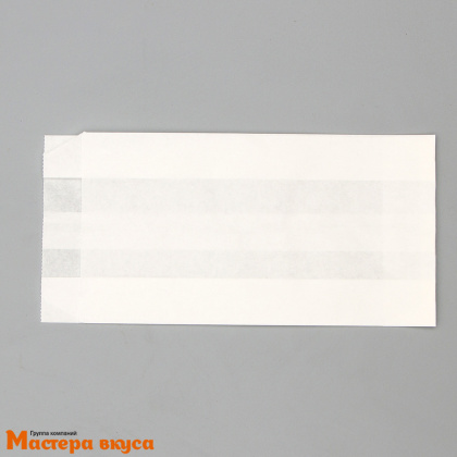 Пакет бумажный 200*100*50 мм, без окна, V-образное дно, (белый)