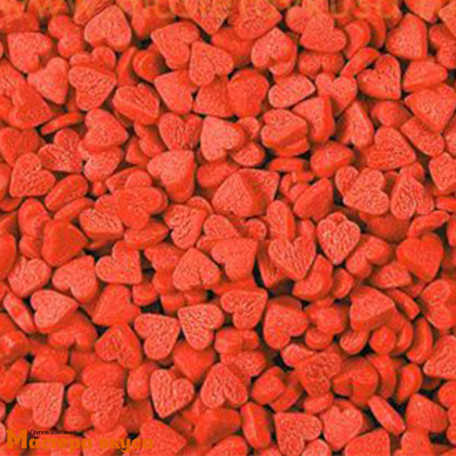 Посыпка СЕРДЕЧКИ красные (мини), 75 гр