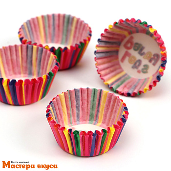 Капсула бумажная для конфет, d-3,5см  h-2см, LETS PARTY, (миниупак ~20-25 шт)