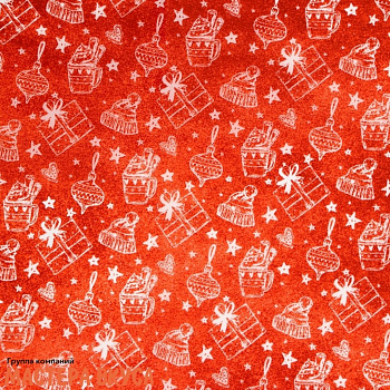 Бумага упаковочная тишью  "Подарки" 50*66 см (упак 5листов) 