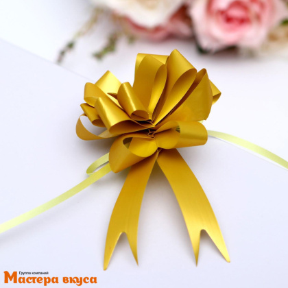 Бант-шар  ЗОЛОТО Классика, (ш 1,8 см) d~8 см