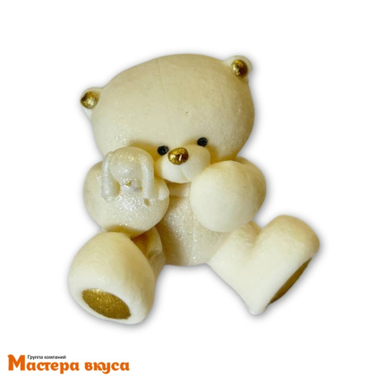 Фигурка из шок. глазури "Мишка с игрушкой" мальчик, h~6,5 см