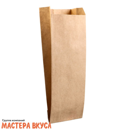 Пакет бумажный 210*80*40 мм, без окна, V-образное дно, (крафт)  