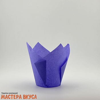 Форма бумажная Тюльпан d50 h80 сиреневая 
