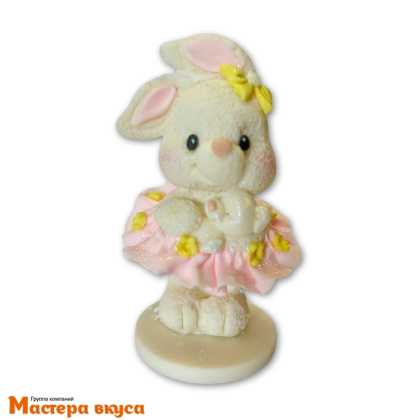 Фигурка из шок. глазури "Зайка с мишкой", h~9 см 