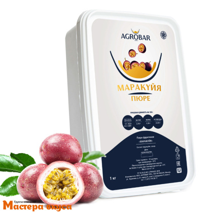 Пюре замороженное МАРАКУЙЯ с сахаром AGROBAR 1 кг