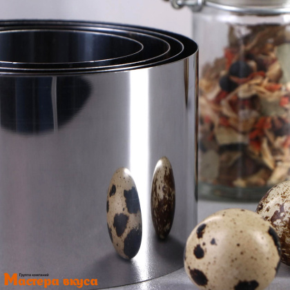 Форма-резак для выпечки и сервировки КРУГ в наборе, 4 шт h-6,6см d-6/ 7,5/ 9/ 10см, (нерж.сталь)