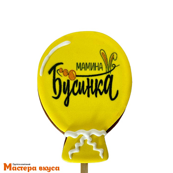 Топпер имбирный пряник "Мамина бусинка", ~9,5*6,5 см, 45 гр