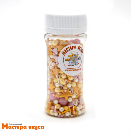 Посыпка  микс  Мастера вкуса РОЗОВОЕ ЗОЛОТО, 50гр