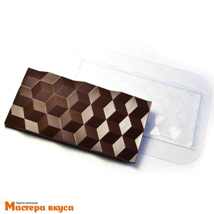 Форма для шоколада пластиковая, плитка КУБИКИ, 170*85*10 мм