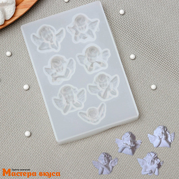 Молд силиконовый АНГЕЛОЧКИ (Амуры) 7в1, ~12,5*8,5*1,5 см