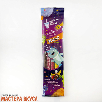 Трубочки для молока,"Космо микс", упак.4шт