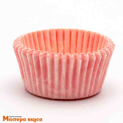 Капсула бумажная для конфет, d-3см h-1,8см, РОЗОВАЯ с рисунком "Тарталетки" 3, (миниупак ~60-65шт)