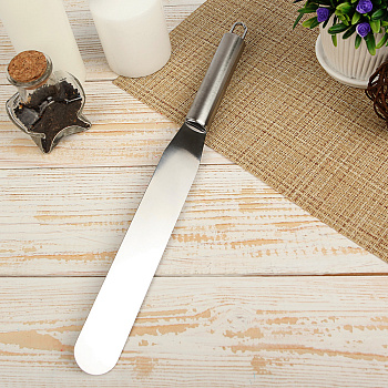 Палета прямая металлическая 20,5 см, (спатула)