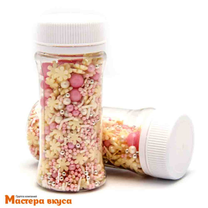 Посыпка  микс  Мастера вкуса  ЗЕФИР (бело-розовый), 50гр