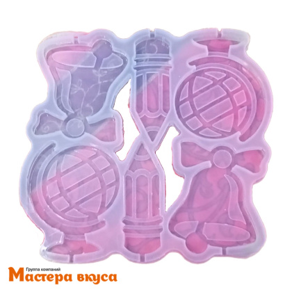 Форма для леденцов силиконовая ШКОЛЬНЫЙ НАБОР, (6 ячеек) h 6,5 см 