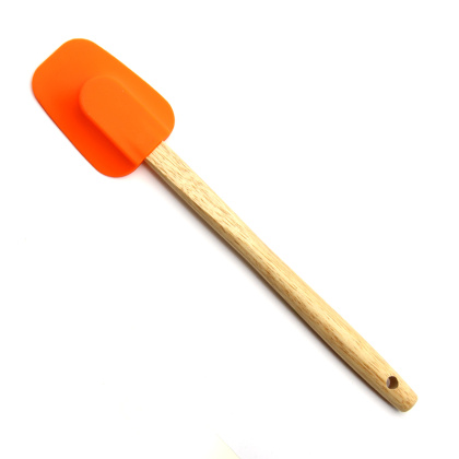 Лопатка силиконовая с деревянной ручкой 31 см, "Бамбук"