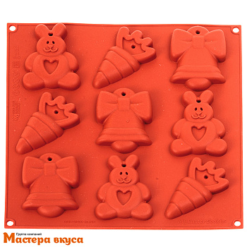 Форма силиконовая  Silikomart ПАСХАЛЬНОЕ ПЕЧЕНЬЕ-ИГРУШКИ Зайки и морковки, (Италия)