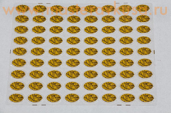 Форма-лист для шоколада Блисттершок с переводным рисунком ПОЗДРАВЛЯЕМ, золото, 72 фигуры