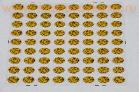 Форма-лист для шоколада Блисттершок с переводным рисунком ПОЗДРАВЛЯЕМ, золото, 72 фигуры