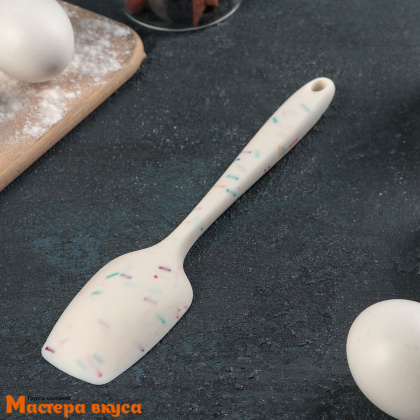 Лопатка силиконовая без швов 20 см, КОНФЕТТИ
