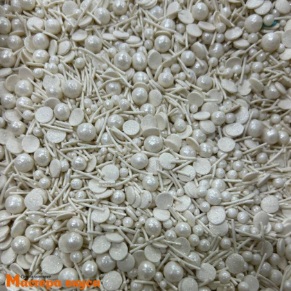 Посыпка  микс декоративный БЕЛЫЙ №1017 , 1,5 кг