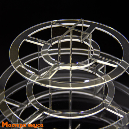 Подставка под макарон 5 ярусов, акрил прозрачный D-27см, d-13см