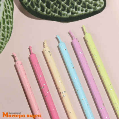 Свечи высокие ИСПОЛНЕНИЕ ЖЕЛАНИЙ, (набор 6 шт), h-15см