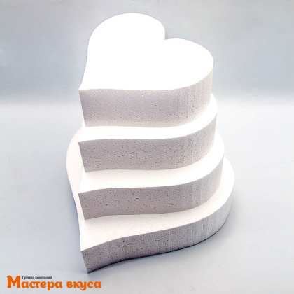 Форма муляжная для торта СЕРДЦЕ 20 см h 7 см (Фальш-ярус) пенопласт 