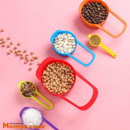 Ложка мерная в наборе 6 шт, (250 мл, 125 мл, 85 мл, 60 мл, 15 мл, 7,5 мл), "Креатив" Доляна