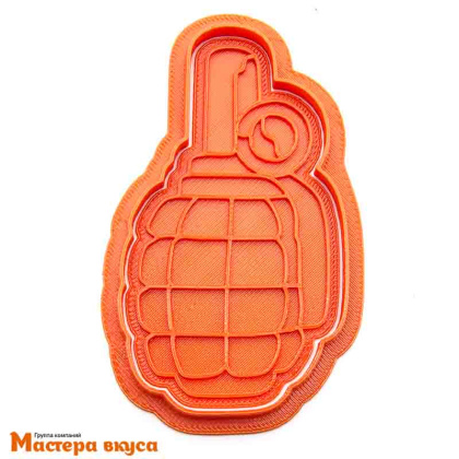 Вырубка пластик + штамп ГРАНАТА, 10 см