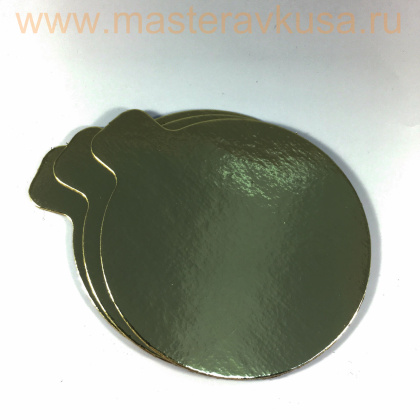 Подложка-сольерка 0,8 мм с держателем круглая  D80мм золото