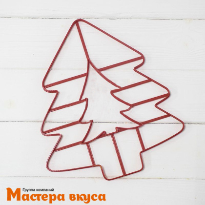 Вырубка пластик для торта ЕЛОЧКА с внутренним элементом, 28,5см+14см 