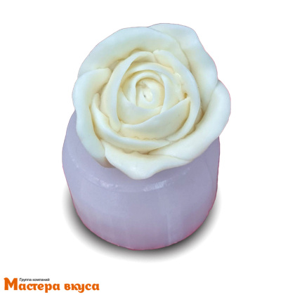 Молд силиконовый  3D РОЗА ЧАЙНАЯ, изд d42 мм h27 мм (~25гр)