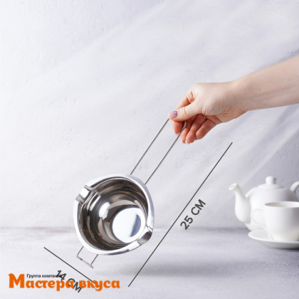 Миска кухонная из нержавеющей стали для водяной бани, 14*6,3 см