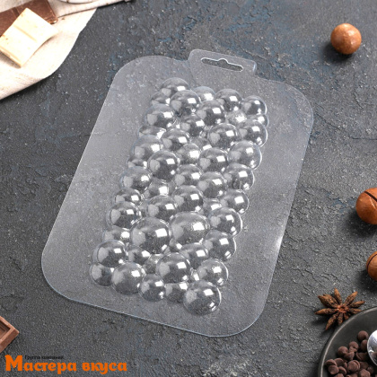 Форма для шоколада пластиковая, плитка ПУЗЫРЬКИ, 170*85*10 мм