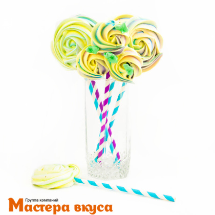 Трубочки бумажные, 20 см (упак 25 шт)  Бело-желтые